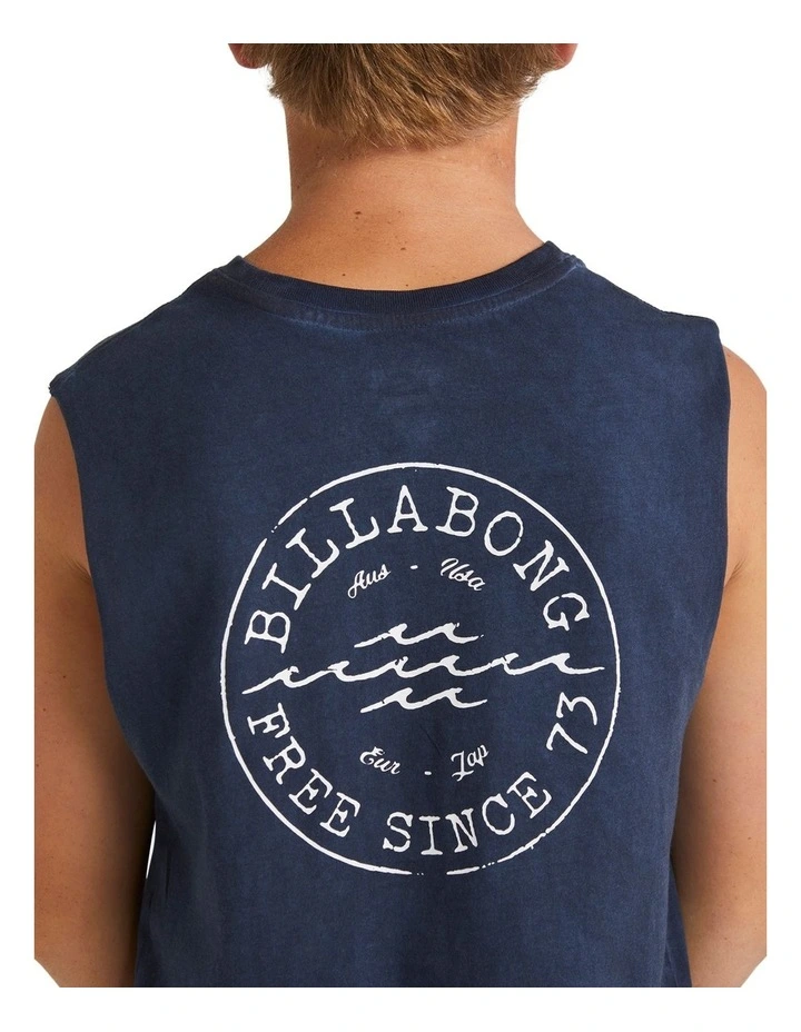 Big Wave Daz Tank Top (8-16 Years) in Blue image 5