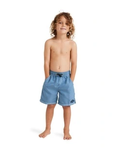 All Day Overdye Layback Boardshorts 13 (0-7 Year) in Blue