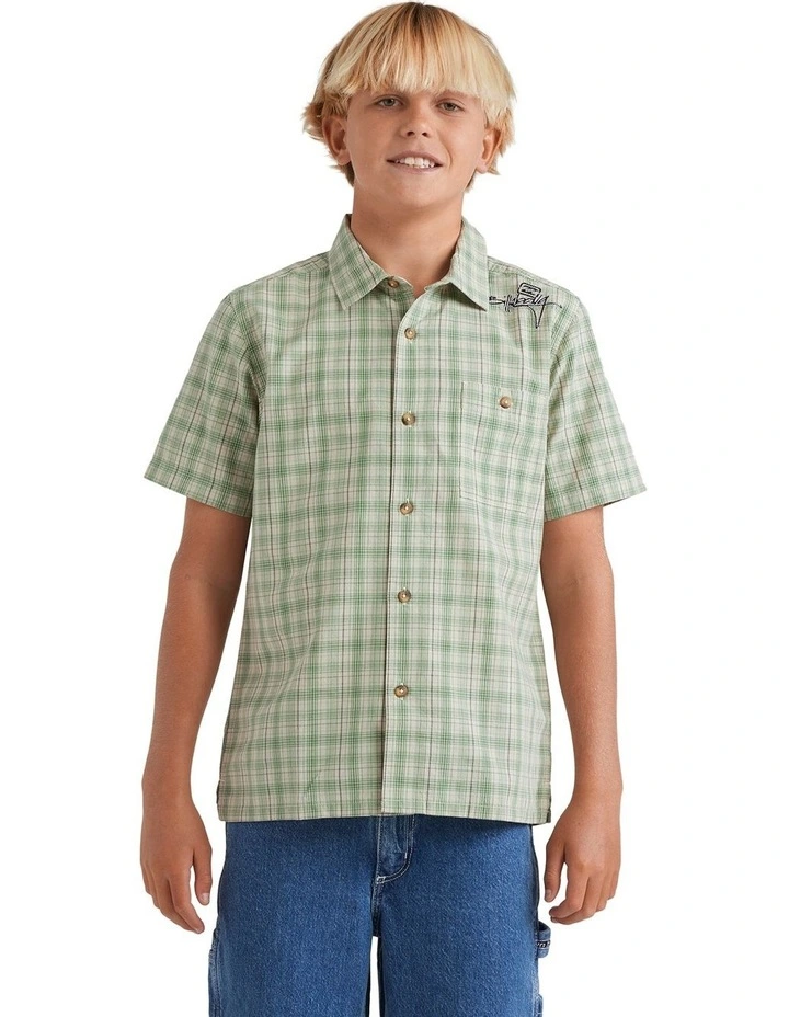 Mogul Check Short Sleeve Shirt in Oatmeal image 1