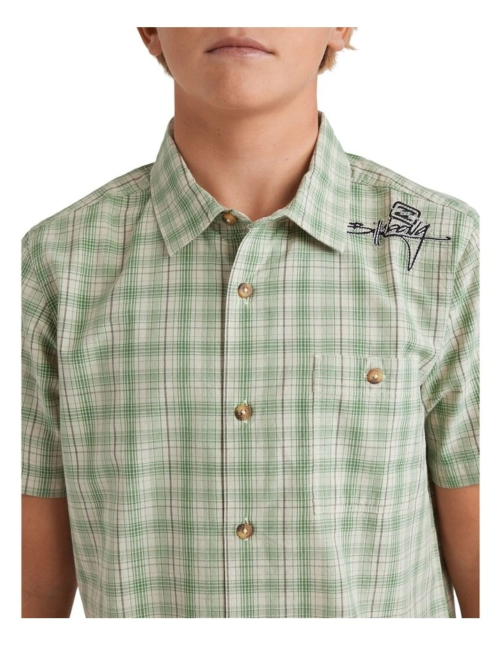 Mogul Check Short Sleeve Shirt in Oatmeal image 4