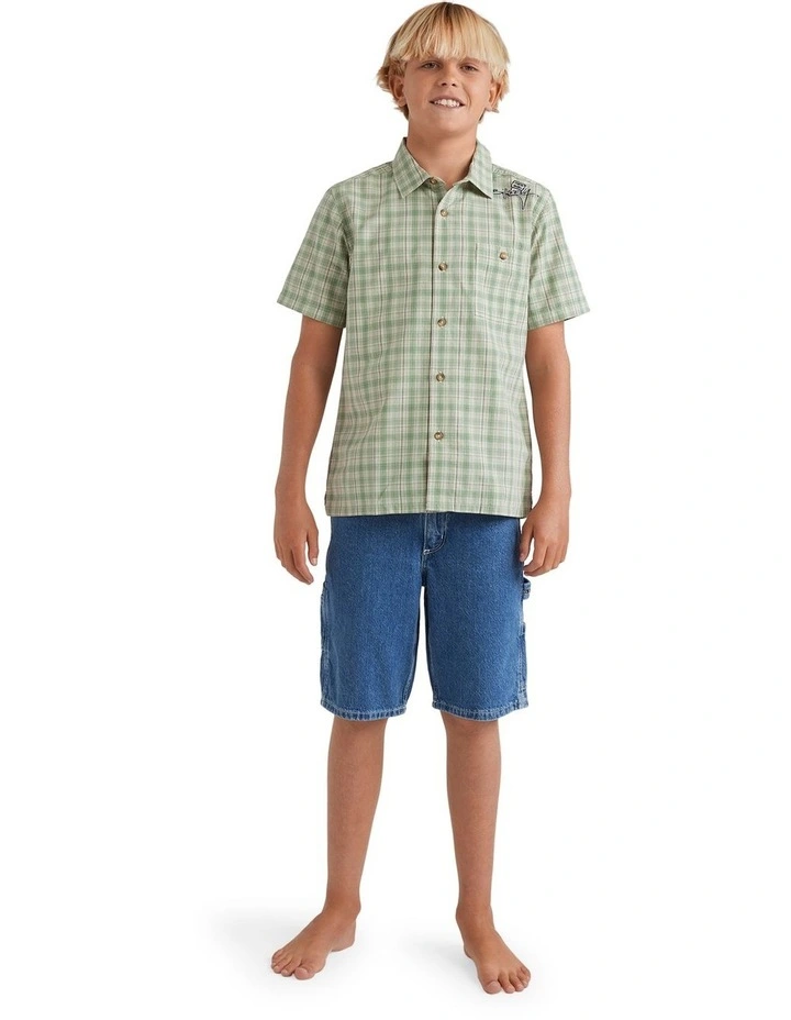 Mogul Check Short Sleeve Shirt in Oatmeal image 5