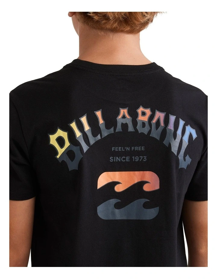 Arch Fade Short Sleeve T-Shirt in Black image 4