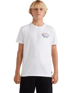 Quadtripe Up Shirt Sleeve T-shirt in White