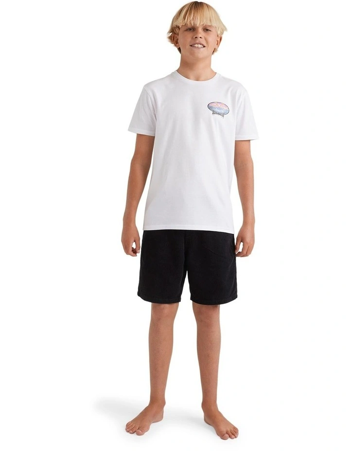 Quadtripe Up Shirt Sleeve T-shirt in White image 5