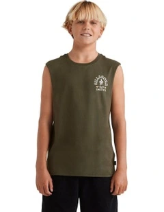 Snakey Arch Muscle Top in Green