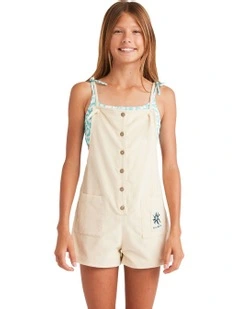 Wave Watch Cord Jr Playsuit in White