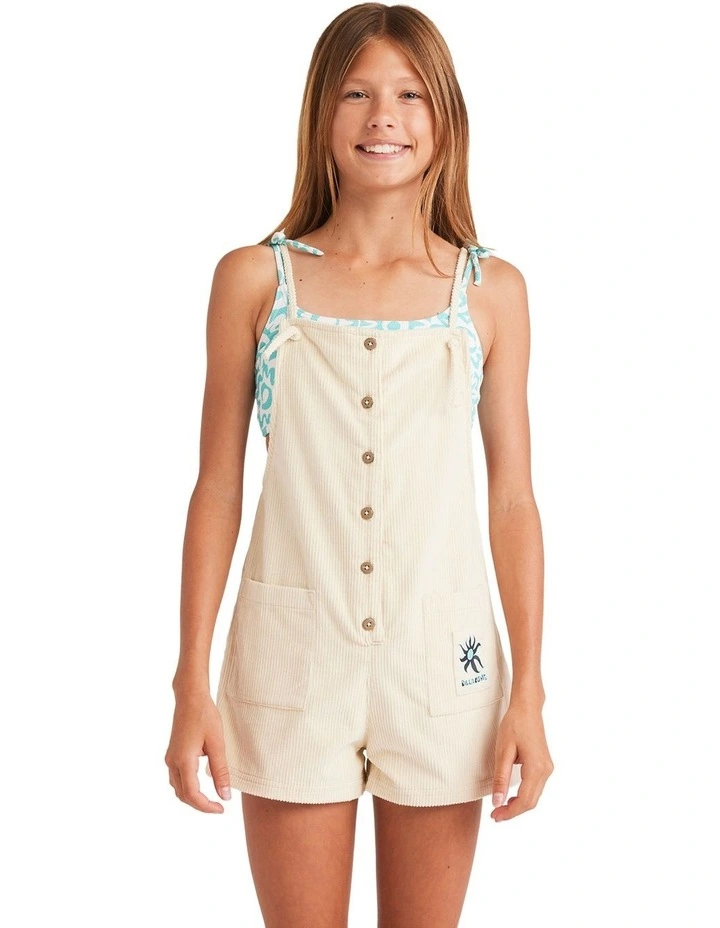 Wave Watch Cord Jr Playsuit in White image 1