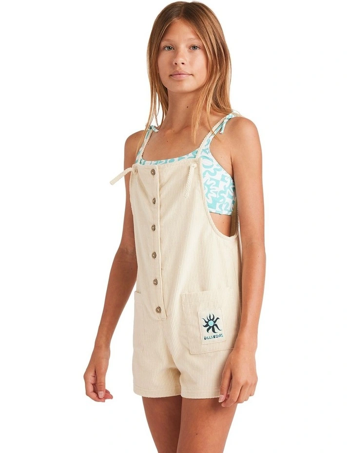Wave Watch Cord Jr Playsuit in White image 3