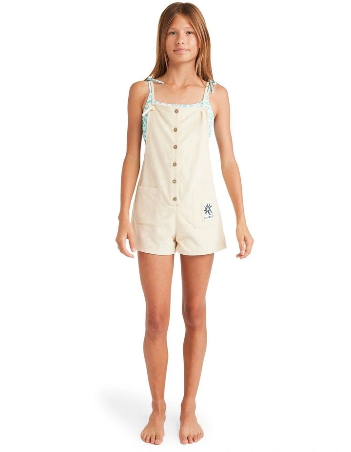 Wave Watch Cord Jr Playsuit in White image 5