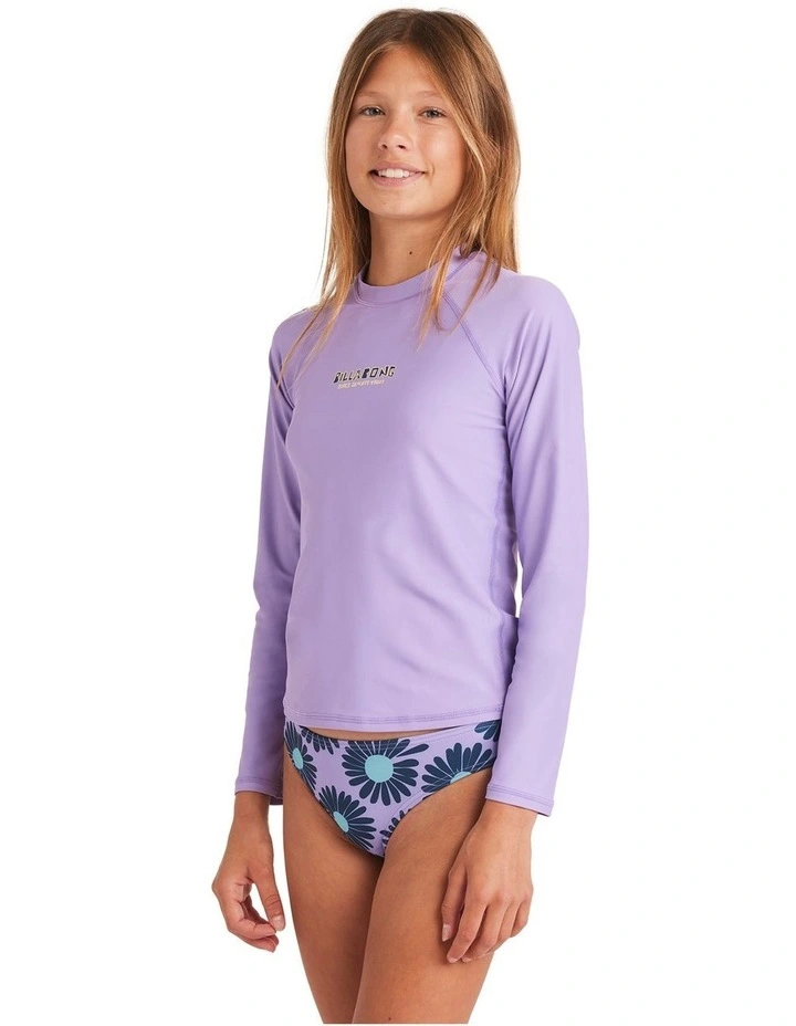 Heat Wave Long Sleeve Rash Vest in Purple image 3