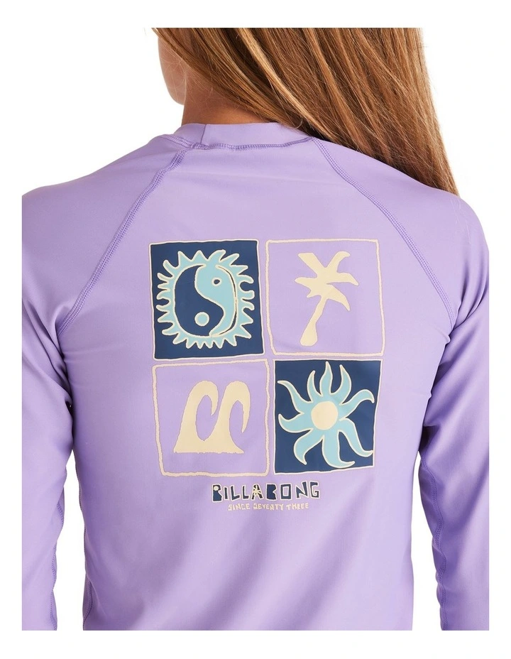 Heat Wave Long Sleeve Rash Vest in Purple image 4