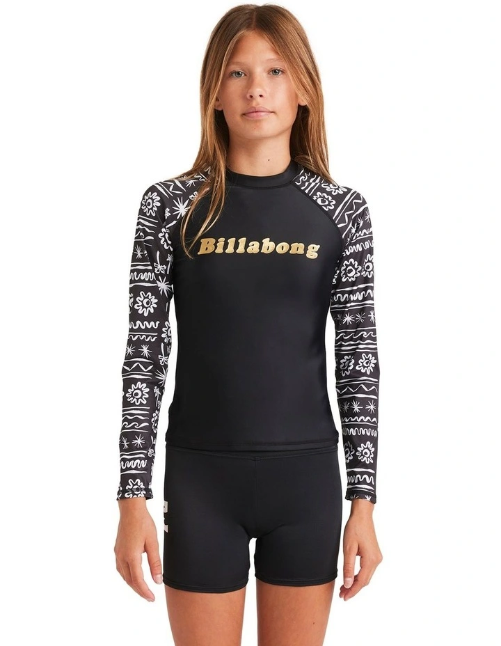 Lost On You Long Sleeve Sunshirt in Black image 1