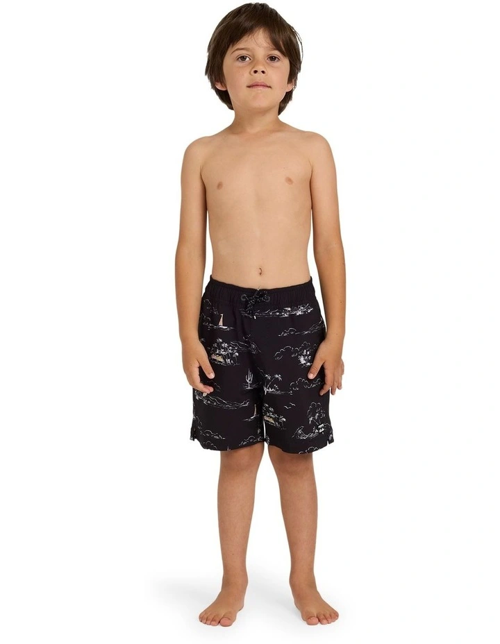 Grooms Good Times Volley 16 Inch Swim Short (0-7 Years) in Black image 1