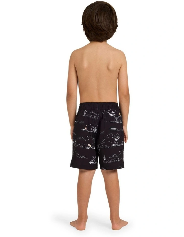 Grooms Good Times Volley 16 Inch Swim Short (0-7 Years) in Black image 2