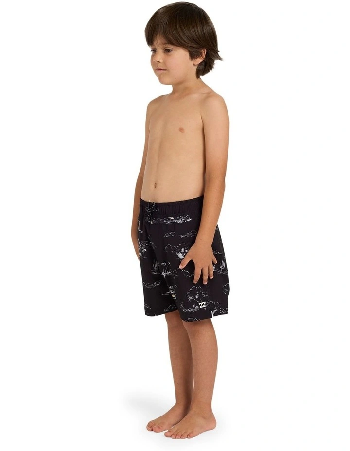 Grooms Good Times Volley 16 Inch Swim Short (0-7 Years) in Black image 3