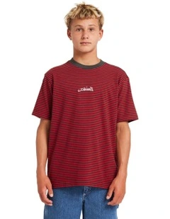 Absence Stripe T-Shirt in Red