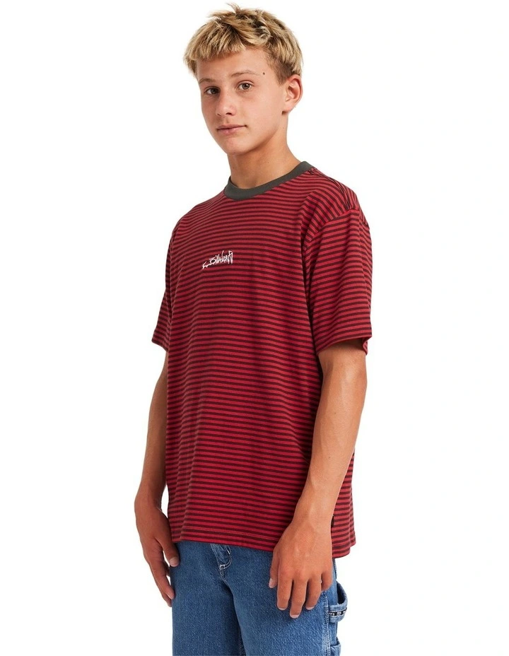 Absence Stripe T-Shirt in Red image 3