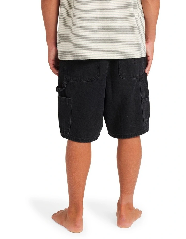 Bad Dog Walkshorts in Washed Black image 2