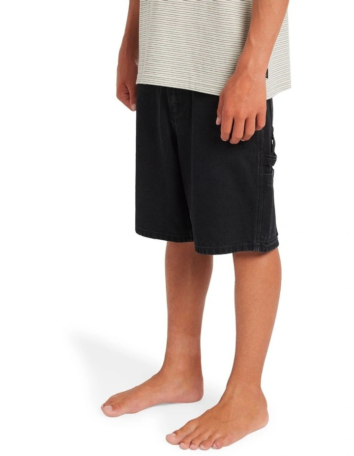 Bad Dog Walkshorts in Washed Black image 3