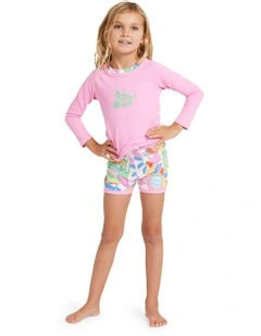 Sun Shift Long Sleeve Rash Vest Set in Multi