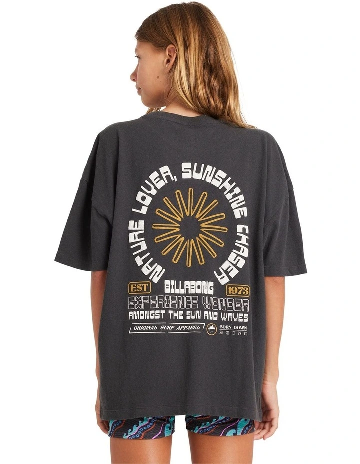 Sunshine Chaser T-Shirt in Off Black image 2
