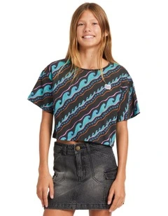 Sea Level Crop T-Shirt in Off Black