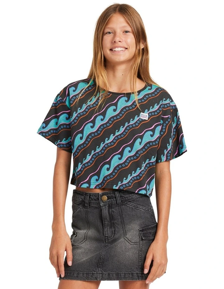 Sea Level Crop T-Shirt in Off Black image 1