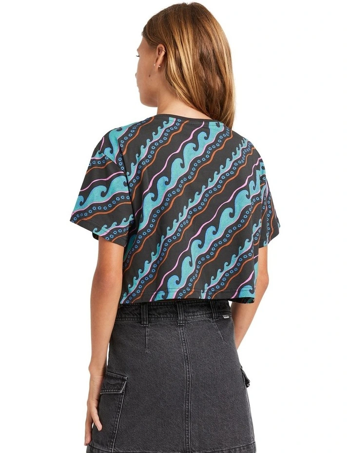 Sea Level Crop T-Shirt in Off Black image 2