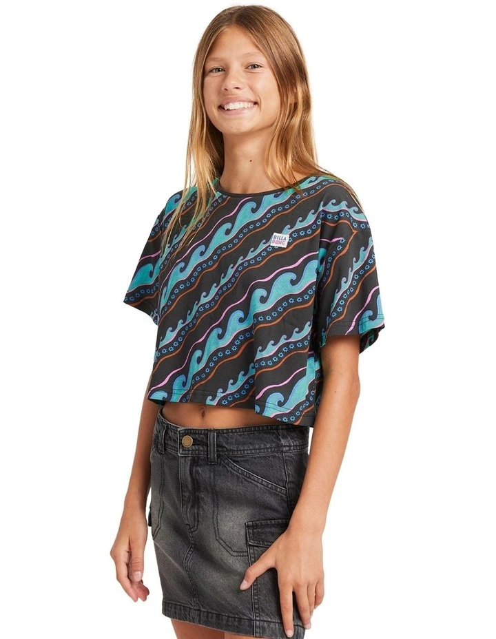 Sea Level Crop T-Shirt in Off Black image 3