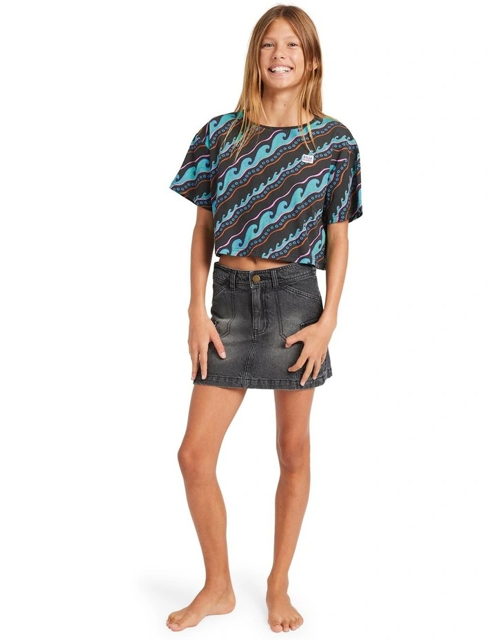 Sea Level Crop T-Shirt in Off Black image 4