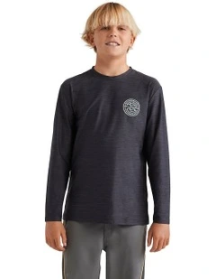 Rotor Shorline Long Sleeve Rash Vest Black Heather