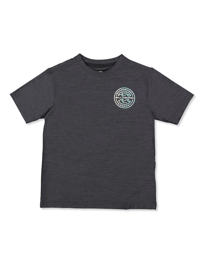 Rotor Shorline Short Sleeve Rash Vest in Black image 1