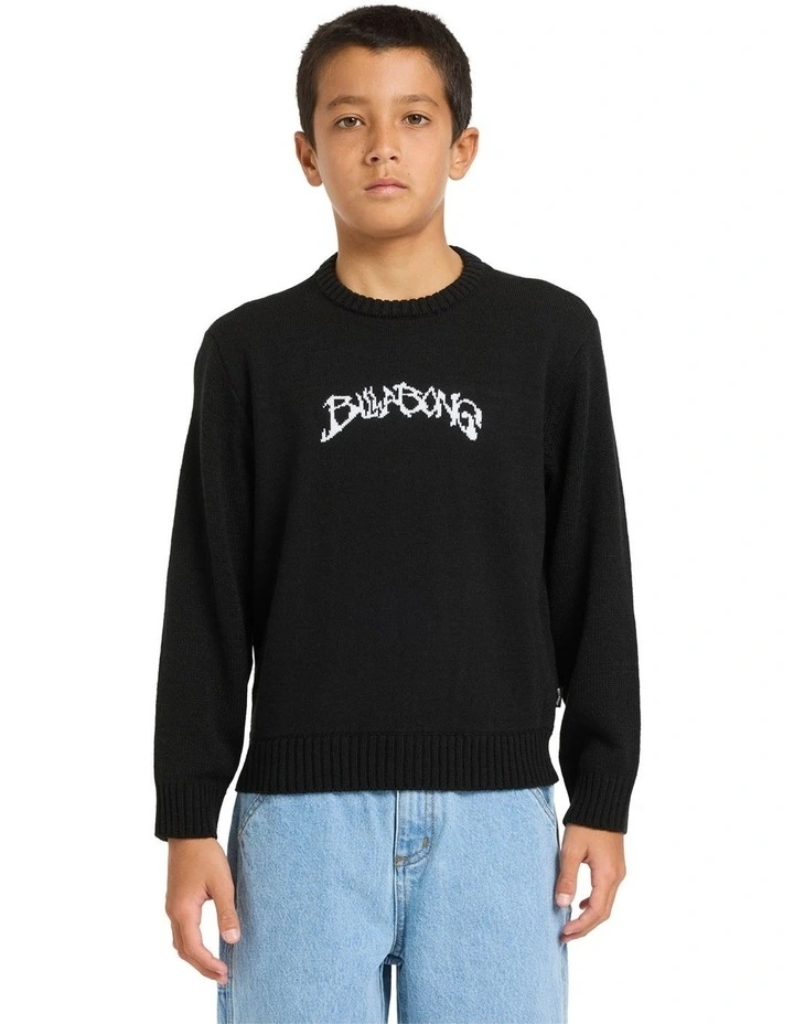 Filthy Knit Sweatshirt in Black image 1