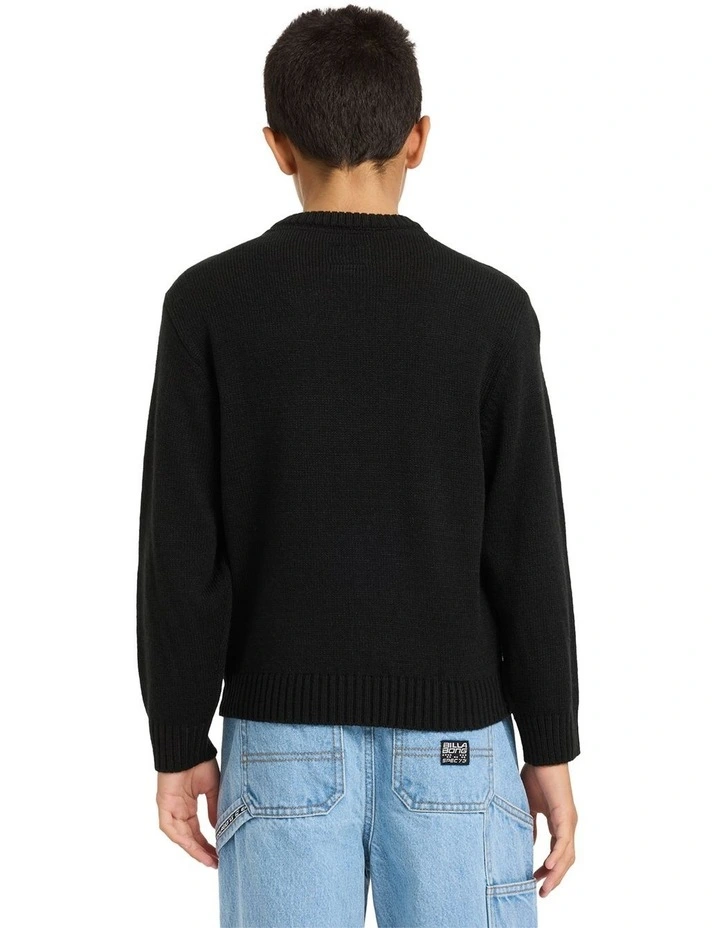 Filthy Knit Sweatshirt in Black image 2