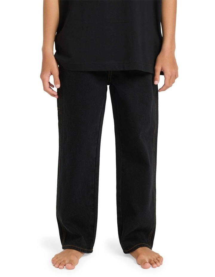 Spec 73 Relaxed Fit Denim Pants in Washed Black image 1