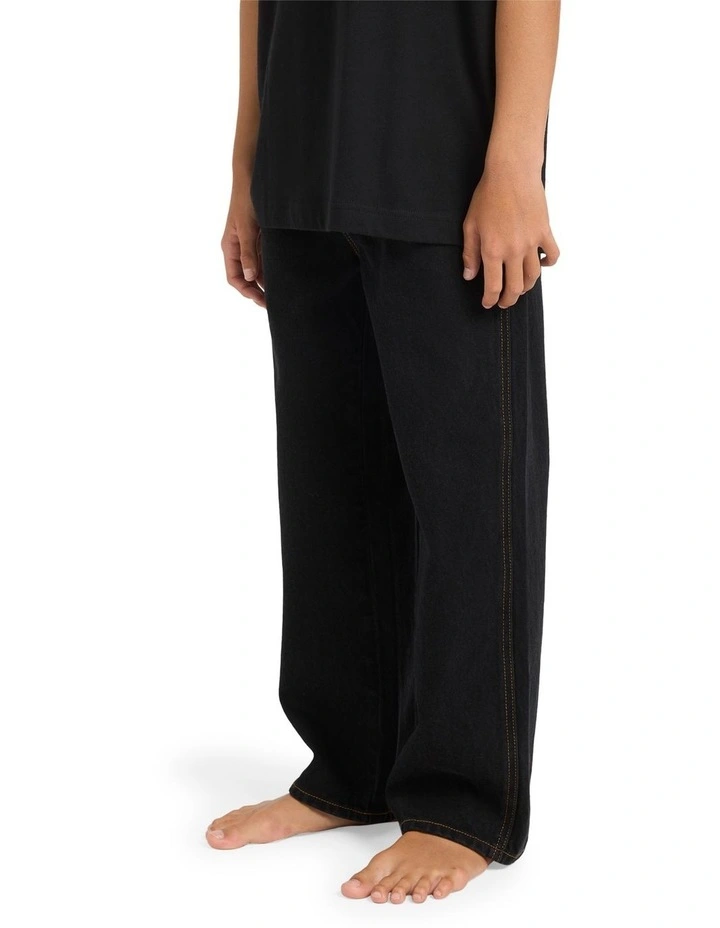 Spec 73 Relaxed Fit Denim Pants in Washed Black image 3