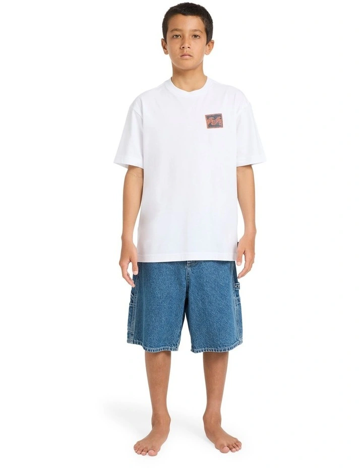 Crayon Wave T-shirt in White image 3