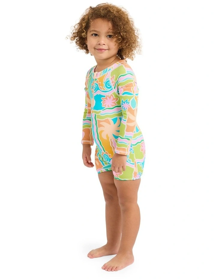 Toddlers Sol Playa One Piece Rashvest in Multi image 3