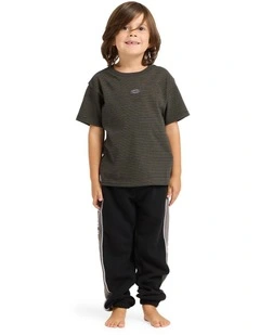 Toddlers Bio Wave Elastic-waist Linen Pants in Black