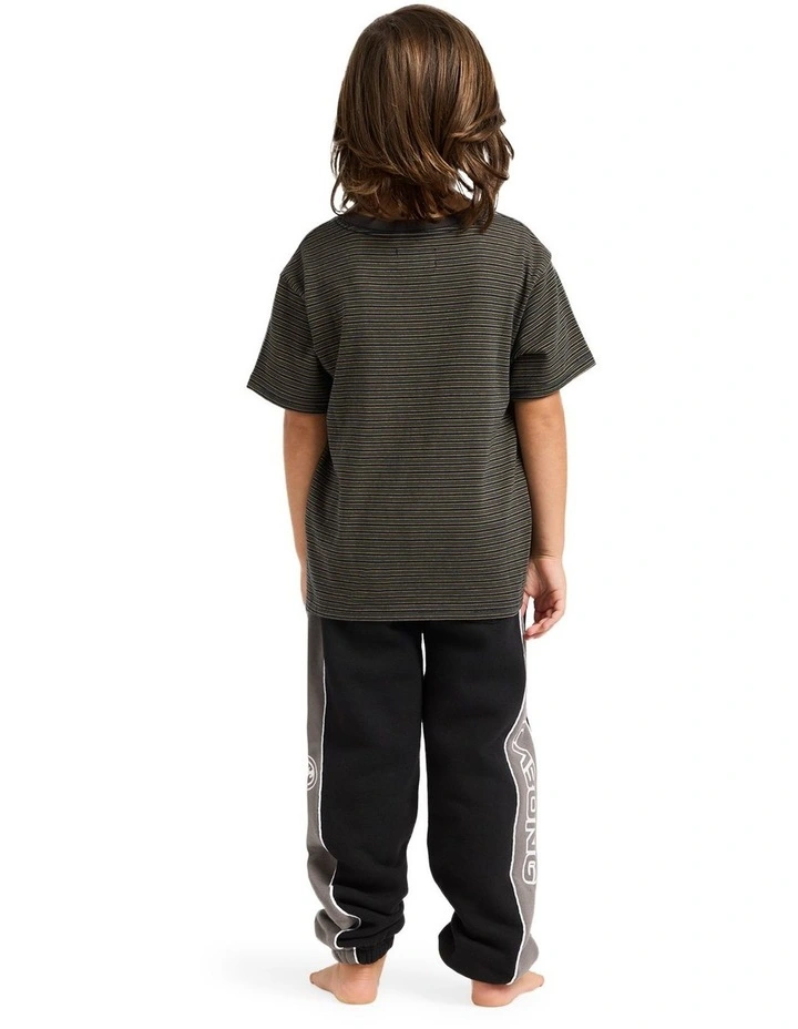 Toddlers Bio Wave Elastic-waist Linen Pants in Black image 2
