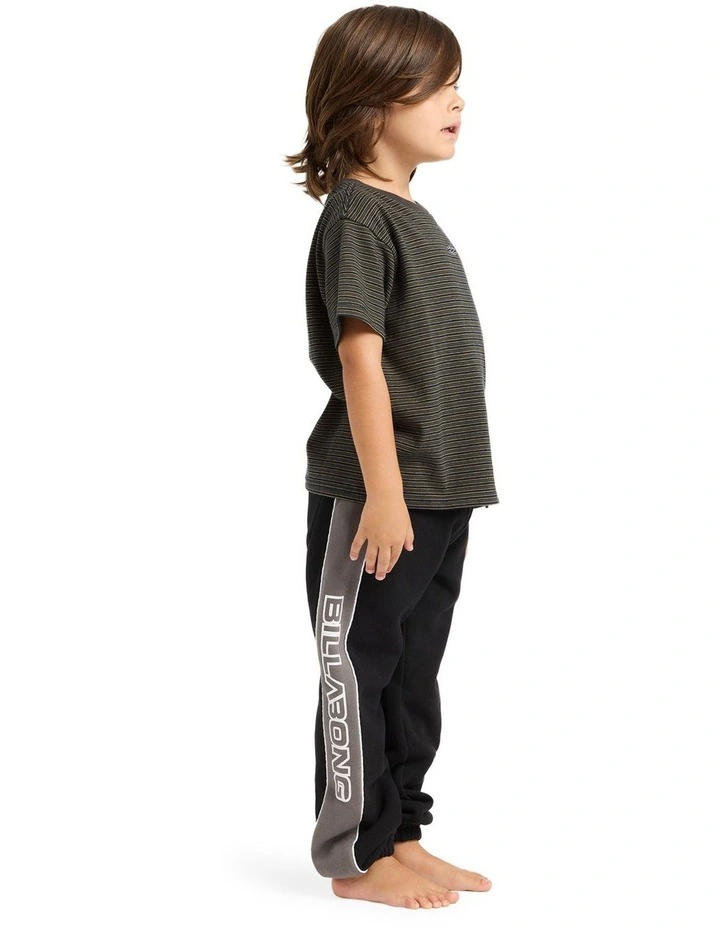 Toddlers Bio Wave Elastic-waist Linen Pants in Black image 3