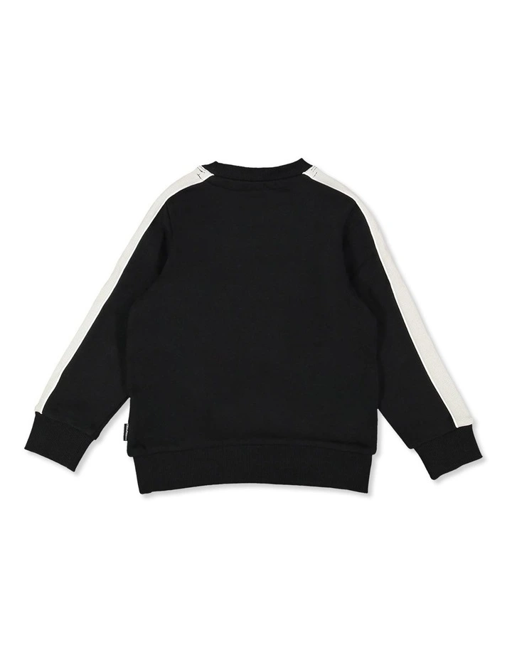 Toddlers Spec 73 Crew Neck Jumper in Black image 2