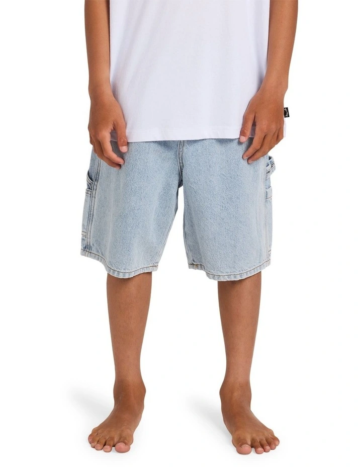 Boys 8-16 Bad Dog 21 Walkshorts In Washed Indigo image 1