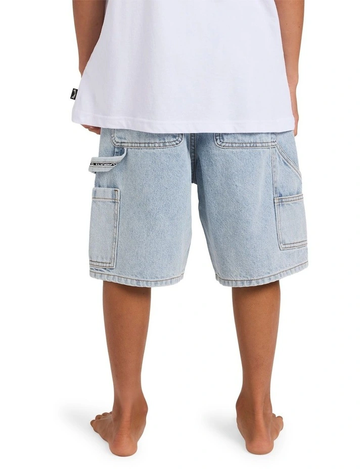 Boys 8-16 Bad Dog 21 Walkshorts In Washed Indigo image 2