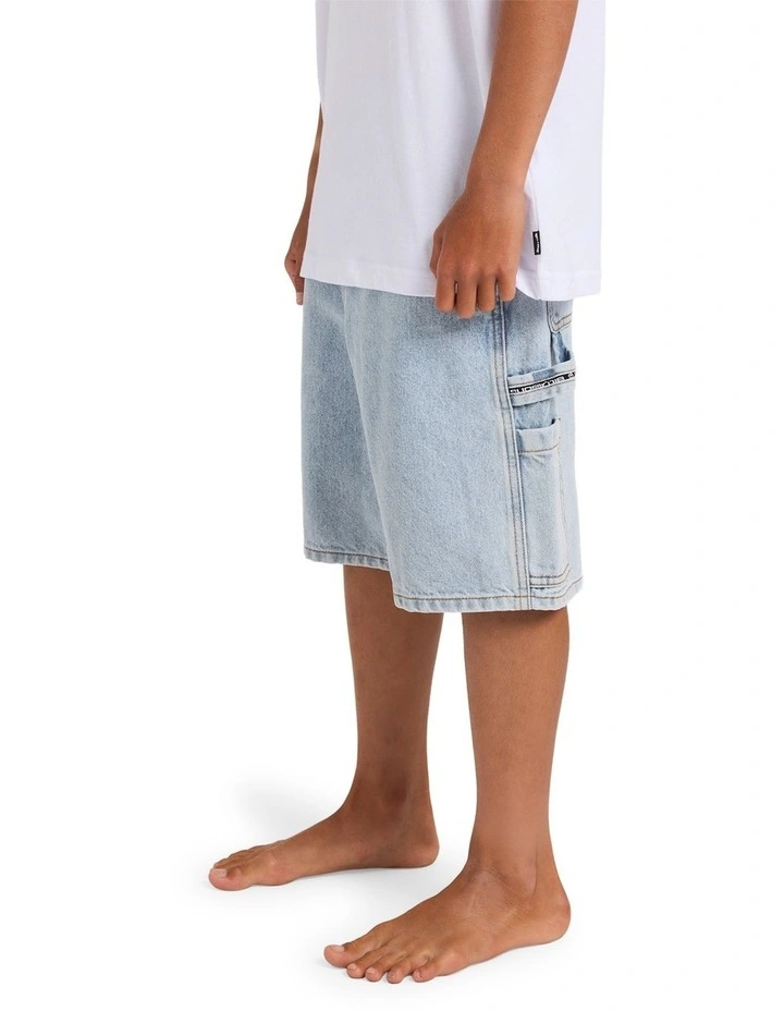 Boys 8-16 Bad Dog 21 Walkshorts In Washed Indigo image 3