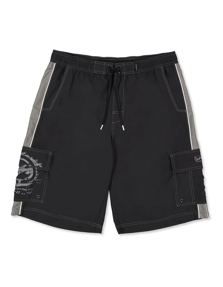 Boys 8-16 Boys Throw On 3.0 18 Boardshorts Black/Grey image 1