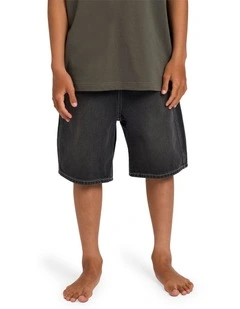 Boys 8-16 Boys Spec Denim Shorts Black