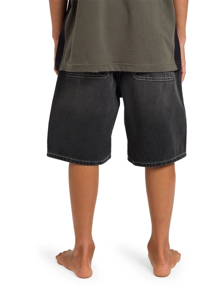 Boys 8-16 Boys Spec Denim Shorts Black image 2