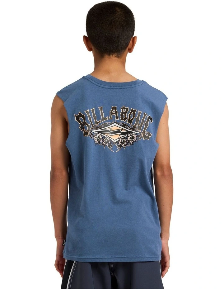 Boys 8-16 Boys Heritage Arch Muscle China Blue image 2
