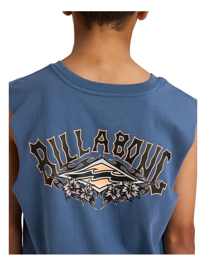 Boys 8-16 Boys Heritage Arch Muscle China Blue image 4